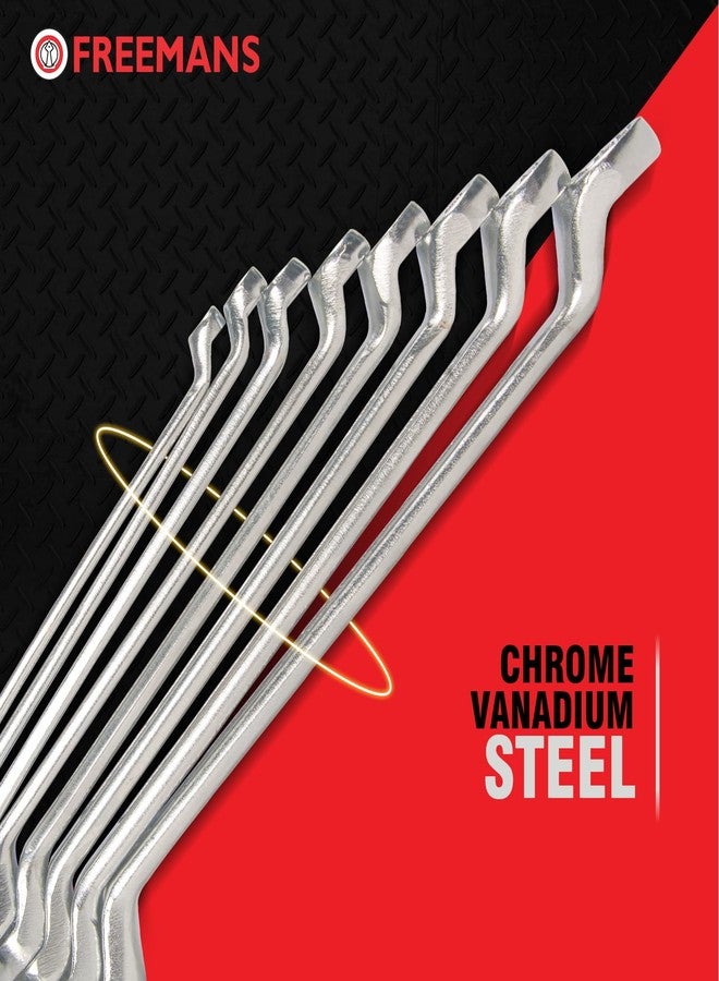 FREEMANS RS08 Shallow Offset Ring Spanners - Set of 8 Piece With Chrome Vanadium Steel and Bright Chrome Panel for Better Resistance to Corrosion - Image 2